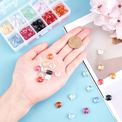 Transparent Baking Paint Glass Beads DGLA-CA0001-01-1