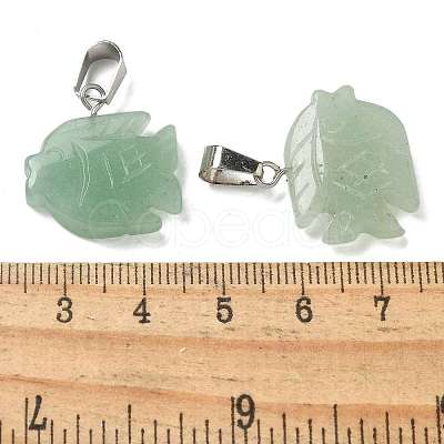 Natural Green Aventurine Pendants G-B127-16P-03-1
