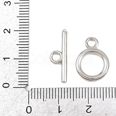Ring Brass Toggle Clasps KK-G548-33P-1