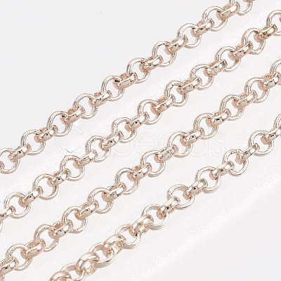 Soldered Brass Coated Iron Rolo Chains CH-S125-08A-RG-1