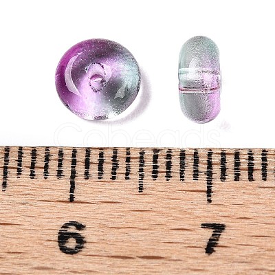 Electroplate Transparent Colours Rainbow Glass Seed Beads SEED-T007-03E-1