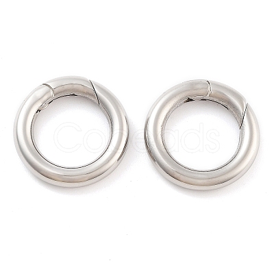 Non-Tarnish 316 Stainless Steel Spring Gate Rings STAS-M296-01P-B-01-1
