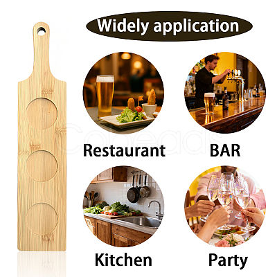 6Pcs Bamboo Wine Glass Tray AJEW-WH0797-001-1