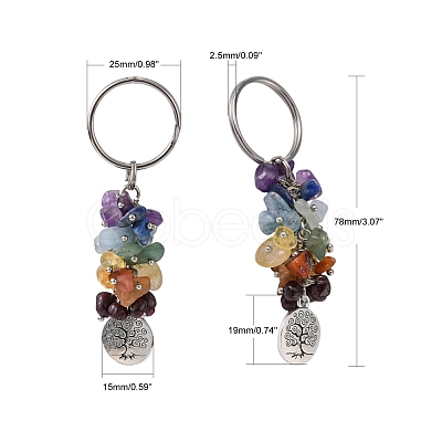 Natural Gemstone Keychain KEYC-JKC00163-03-1