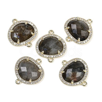 Natural Labradorite Faceted Oval Links G-B126-01G-07-1