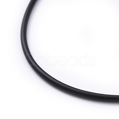 Rubber Necklace Cord with Brass Findings X-NFS160-1-1