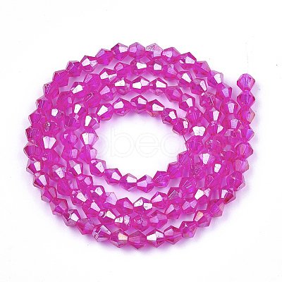 Electroplate Glass Beads Strands LS-EGLA-Q118-4mm-A01-1