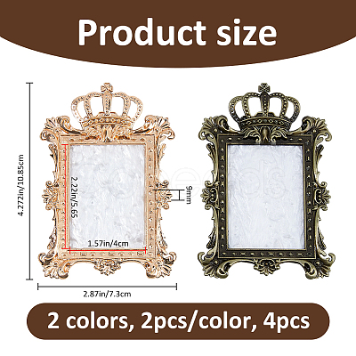 4Pcs 2 Colors Resin Color Palette MRMJ-FH0001-55-1