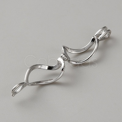 925 Sterling Silver Bead Cage Pendants FIND-WH0473-007P-1