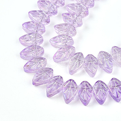 Electroplate AB Color Plated Glass Beads Strands EGLA-B004-02A-NA01-1
