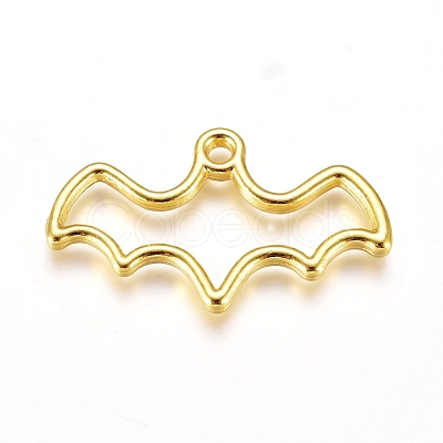 Halloween Zinc Alloy Open Back Bezel Pendants PALLOY-D199-18G-1