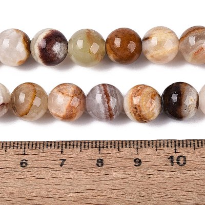 Natural Wood Lace Stone Wooden Jasper Beads Strands G-B128-A04-04-1