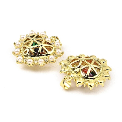 Rack Plating Real 18K Gold Plated Brass Pendants KK-B077-15G-1