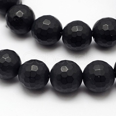 Natural Black Onyx Beads Strands G-D710-6mm-06-1