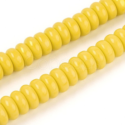 Opaque Spray Painted Glass Beads LS-GLAA-ZX008-8mm-18K-1