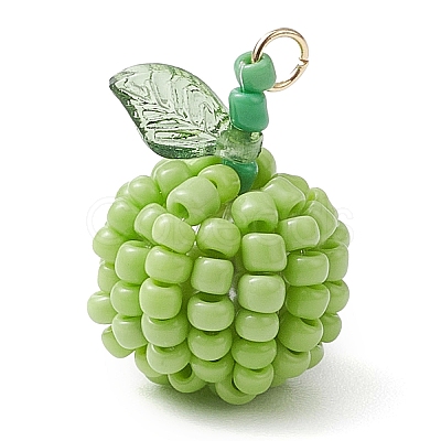 Seed Beads Beaded Pendants PALLOY-TA00159-05-1