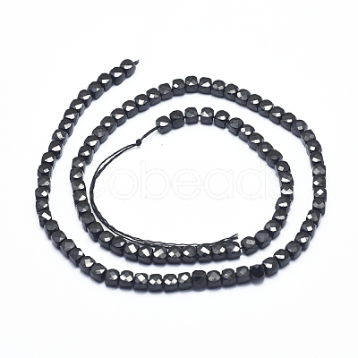 Natural Black Spinel Beads Strands G-D0003-B08-1