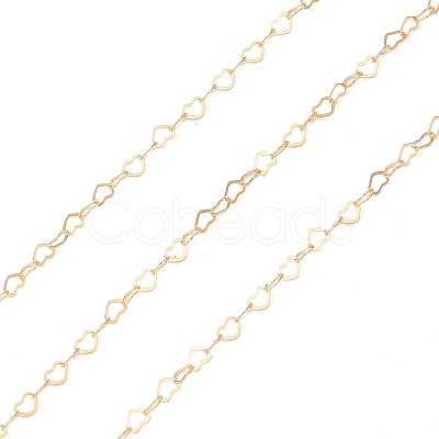 Yellow Gold Filled Flat Heart Link Chains CHC-M023-05G-1