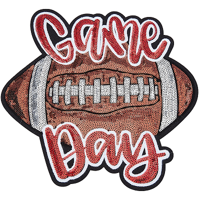 Sports Theme Sequin Embroidery Iron on/Sew on Patches PATC-GF0001-94B-1