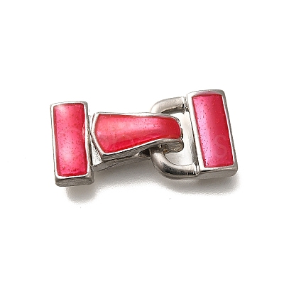 Brass Enamel Fold Over Clasps KK-M313-40P-02-1