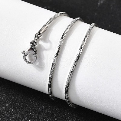 1.5MM 304 Stainless Steel Snake Chain Necklaces for Women Men LS-STAS-V011-04C-P-1