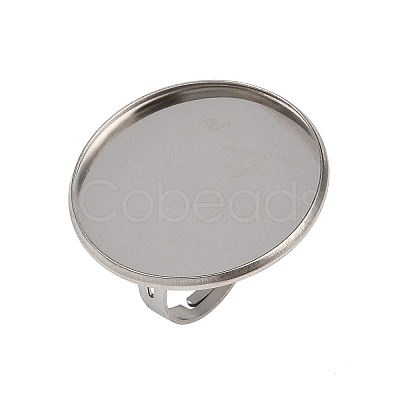 304 Stainless Steel Cuff Ring Components STAS-D372-06P-09-1