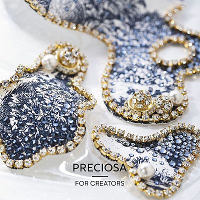 Preciosa&reg MAXIMA Crystal Round Stones Y-PRC-RBSS6-71350-1