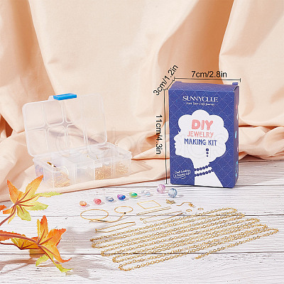Teardrop Charm Jewelry Set DIY Making Kit DIY-SC0017-59-1