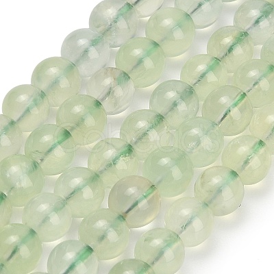 Natural Prehnite Beads Strands GG-CBA6F9F-6mm-1