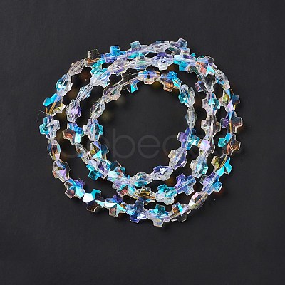 Faceted Glass Beads Strands EGLA-E030-01B-1