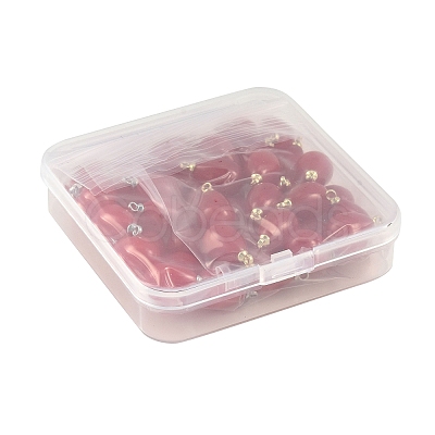 40Pcs 2 Colors ABS Plastic Pearl Pendants FIND-FS0005-19-1