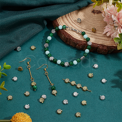 120Pcs 2 Colors Tibetan Style Zinc Alloy Beads FIND-PH0021-42-1