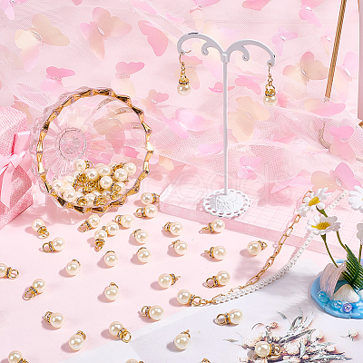 200Pcs ABS Imitation Pearl Pendants FIND-SC0019-99-1
