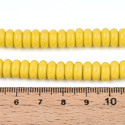 Opaque Solid Color Glass Beads Strands GLAA-ZX008-8mm-18K-1