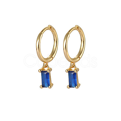 Real 18K Gold Plated 925 Sterling Silver Dangle Hoop Earrings for Women SY2365-13-1