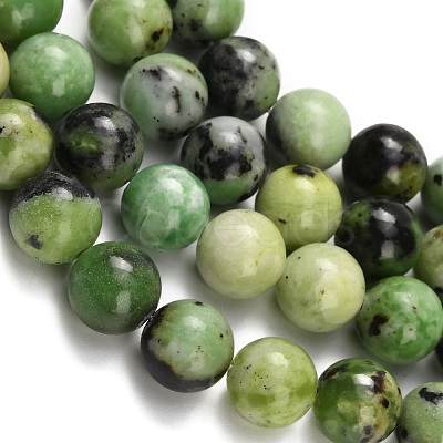 Natural Serpentine Beads Strands G-Z110-C04-10mm-1