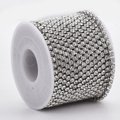 304 Stainless Steel Rhinestone Strass Chains CHS-R012-B-01-1