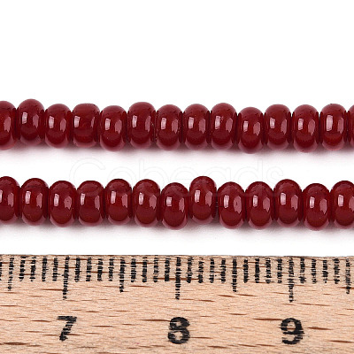 Opaque Spray Painted Glass Beads LS-GLAA-ZX008-4mm-18O-1
