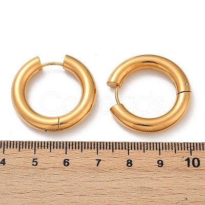 202 Stainless Steel Polishing Hoop Earrings EJEW-M106-02G-06-1