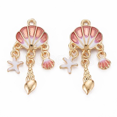 Alloy Enamel Pendants ENAM-S126-118C-NR-1