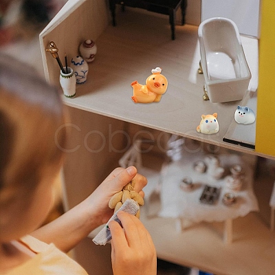 15Pcs 15 Styles Resin 3D Animal Figurines RESI-YW0001-94-1