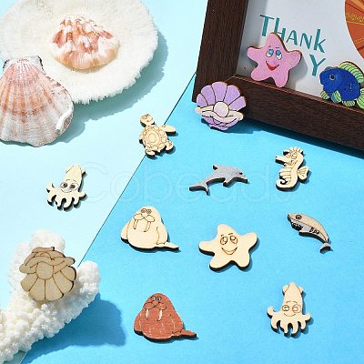 50 Pcs Unfinished Blank Wooden Slices for Painting Arts WOOD-CJC0011-17B-1