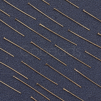 Beebeecraft 200Pcs Brass Flat Head Pins KK-BBC0002-86-1