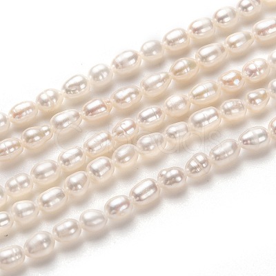 Natural Cultured Freshwater Pearl Beads Strands PEAR-L033-58-01-1