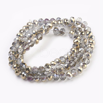 Electroplate Glass Beads Strands X-GLAA-K027-HP-A02-1