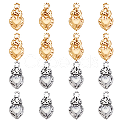 16Pcs 2 Colors 304 Stainless Steel Pendants STAS-HY0002-04-1