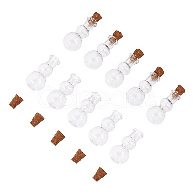 10Pcs Clear Glass Wishing Bottles AJEW-TA0002-85F-1