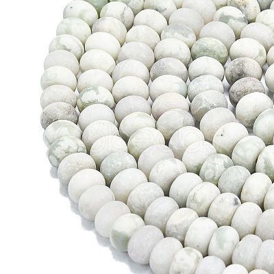 Natural Peace Jade Beads Strands G-P575-A25-8x5mm-1