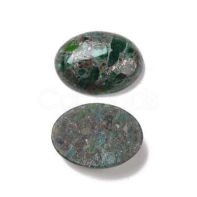 Natural Malachite Cabochons G-E464-42O-1