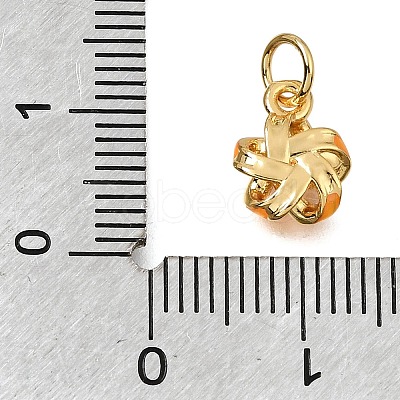 Brass Enamel Pendants KK-G605-10G-03-1